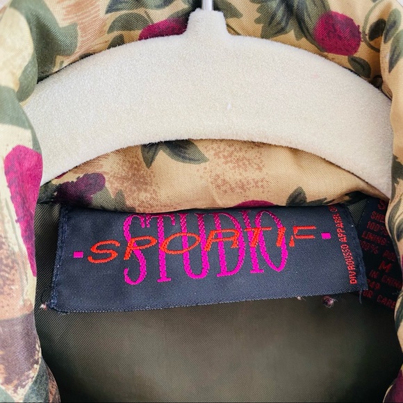 Vintage studio sportif 100% SILK ZIP LIGHT BOMBER JACKET Windbreaker - Picture 10 of 10